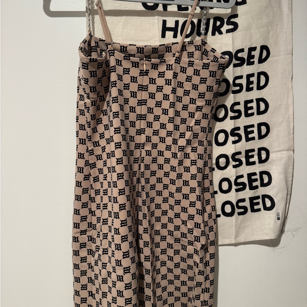 Monogram Print Slip Dress